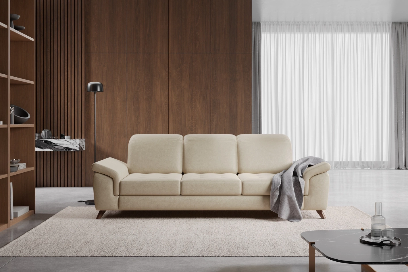 Sofa Barcelona z funkcją spania typu delfin | Komfortowy wypoczynek | Wajnert Meble