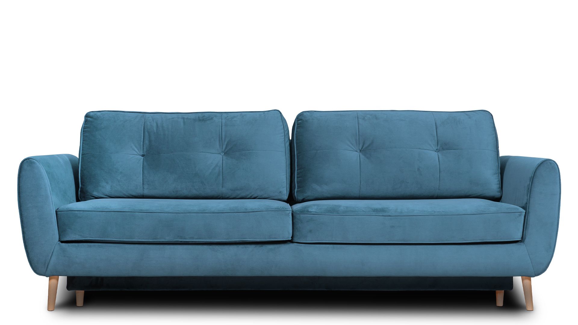 Trzyosobowa niebieska sofa z funkcją spania Oland